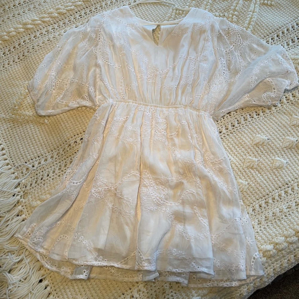 White mini dress